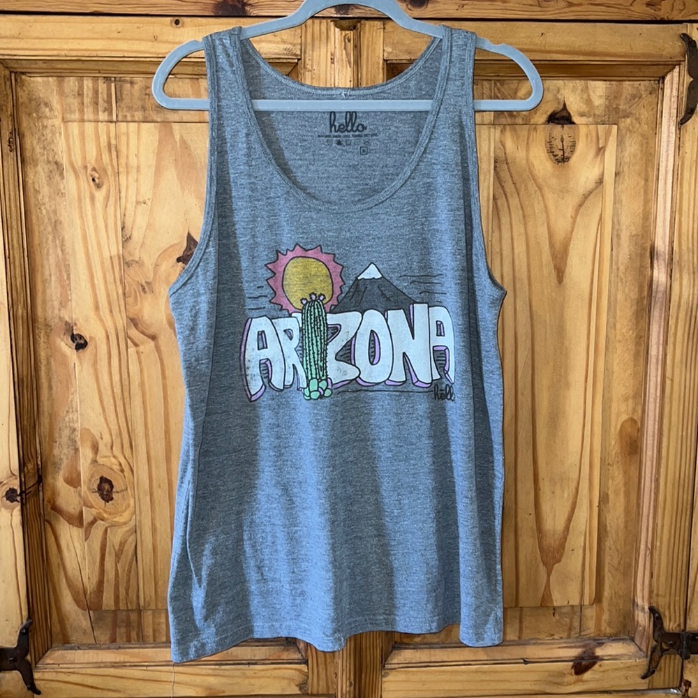 Arizona gray graphic oversized tank top. Size XL. EUC
